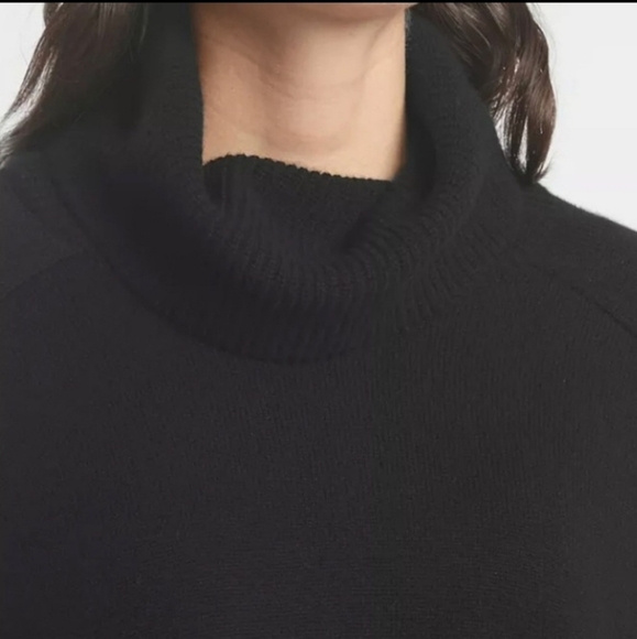 ATHLETA Wool Cashmere Alpine Turtleneck Sweater In Black Size XXS - Picture 9 of 15